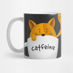 Catfeine, cat in coffee mug Mug